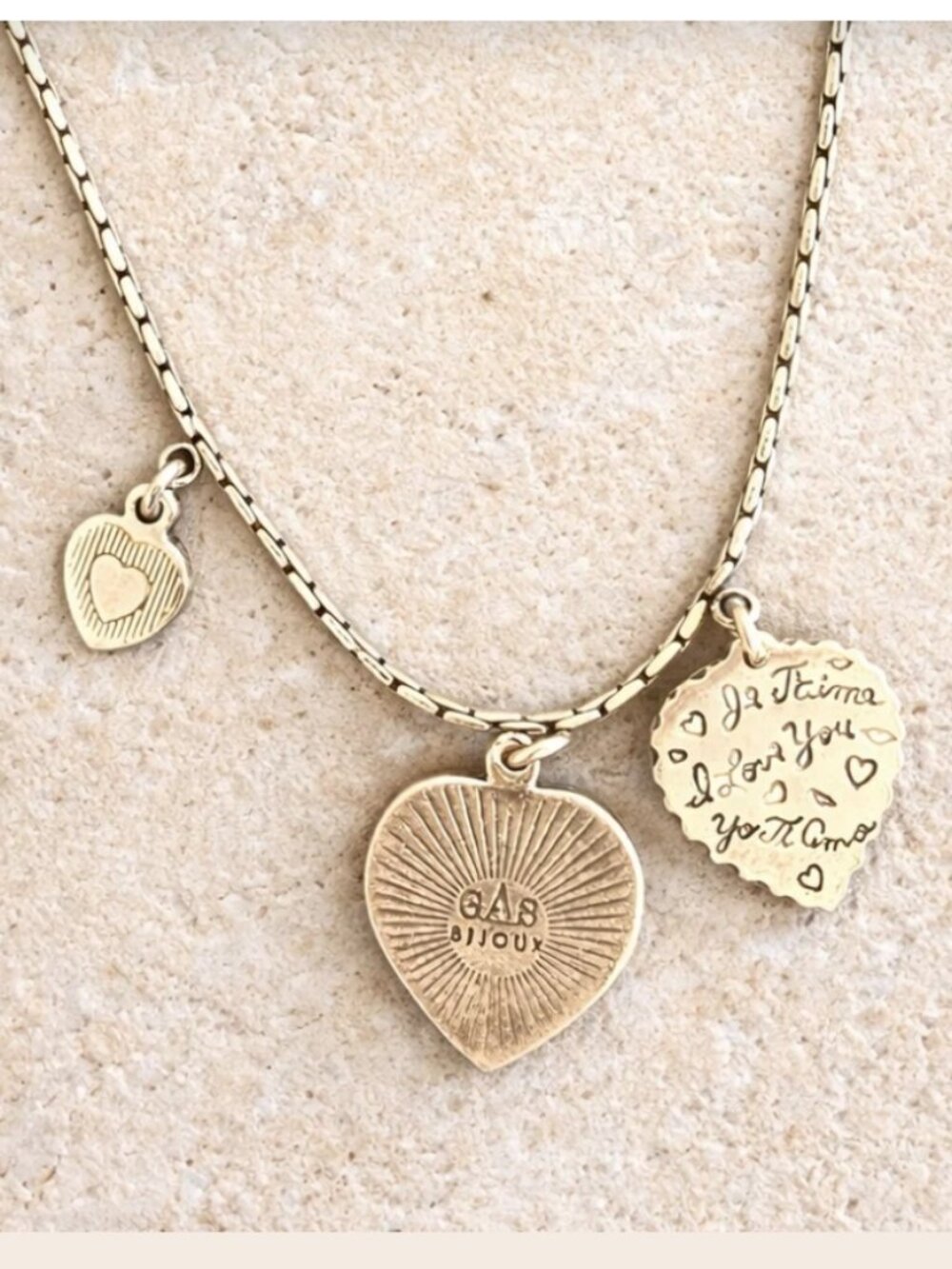 Gas Bijoux Love Mini gold-tone necklace